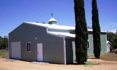 Steel barn style building