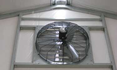 Steel building ventilation