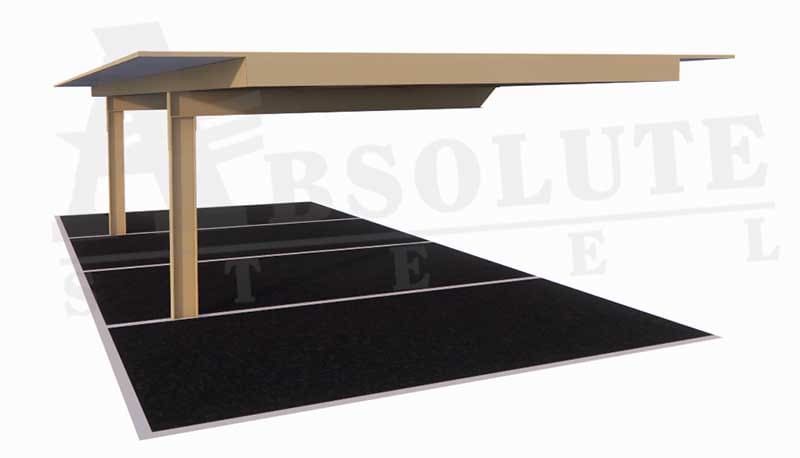 Full cantilever carport rendering